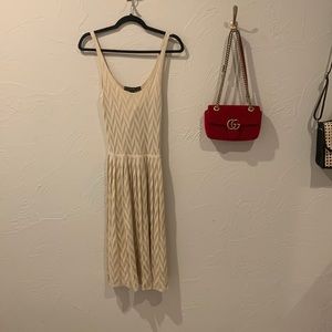 Ralph Lauren chevron patterned jersey knit designer collection dress.